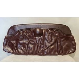 Hobo international Ruched Brown Leather Clutch bag